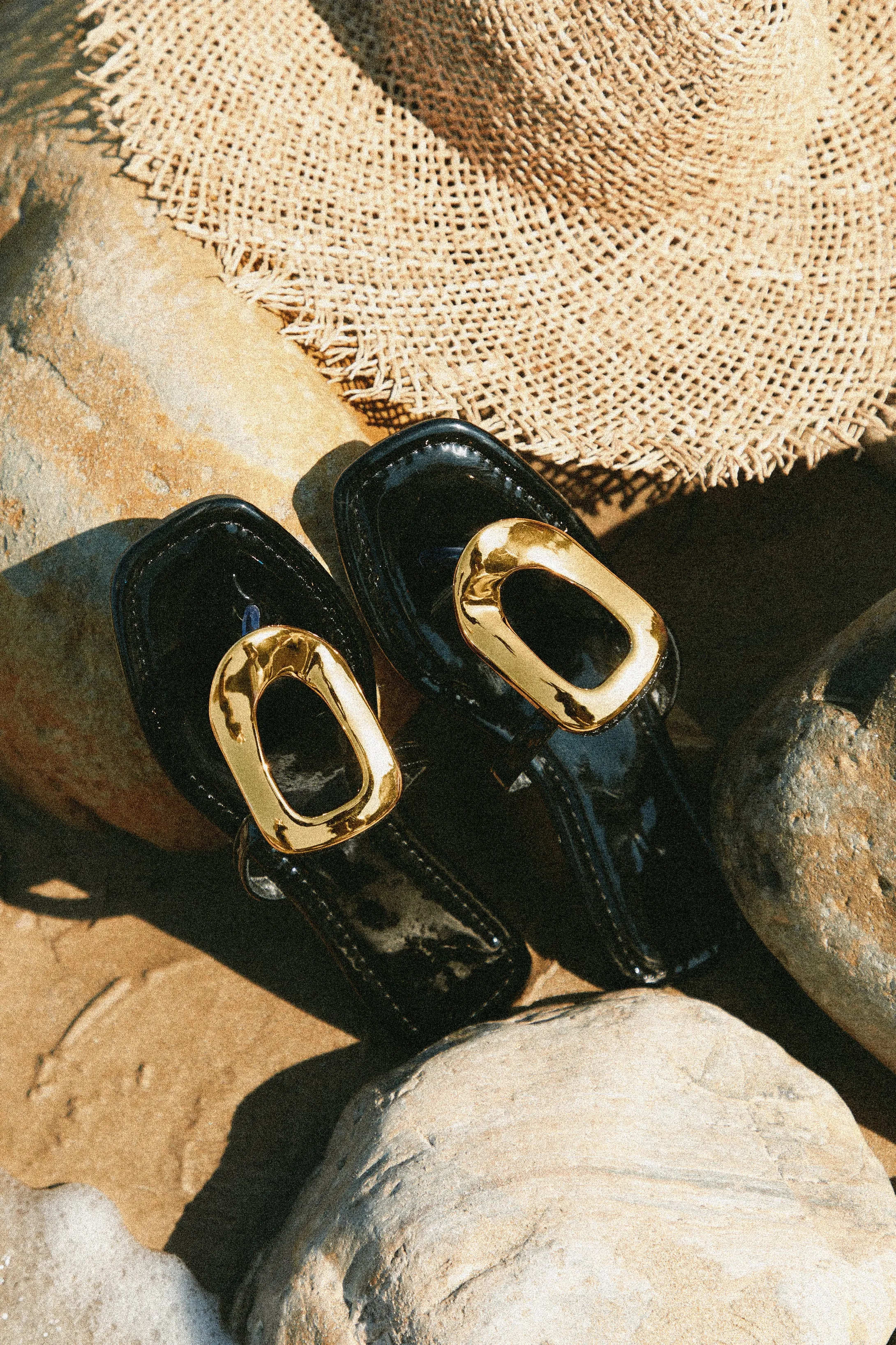 Adelia Slip On Thong Strap Sandals - Black sold by Miss Lola