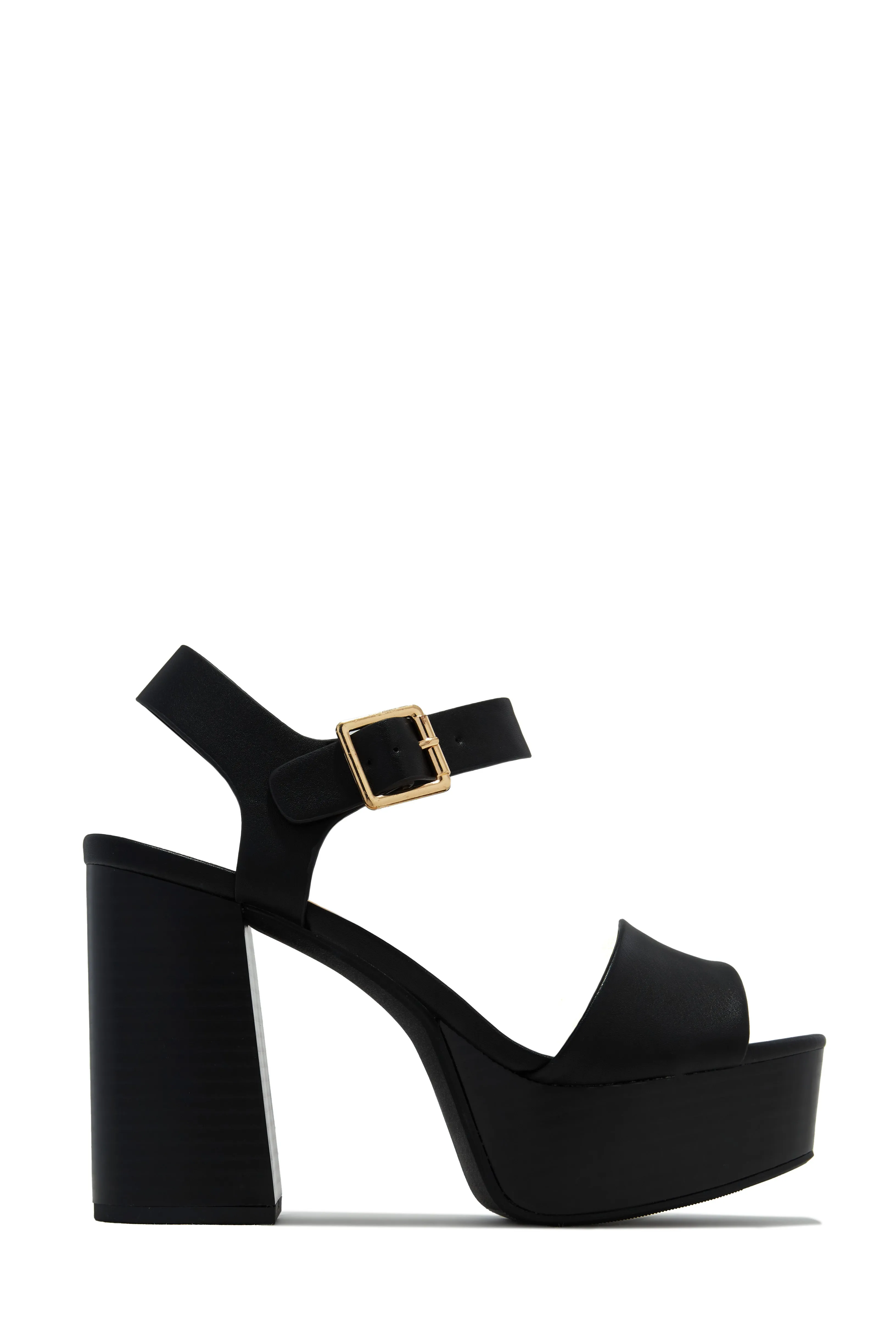 Giani Block Heel Platforms - Black sold by Miss Lola product image thumbnail 4