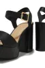 Giani Block Heel Platforms - Black sold by Miss Lola