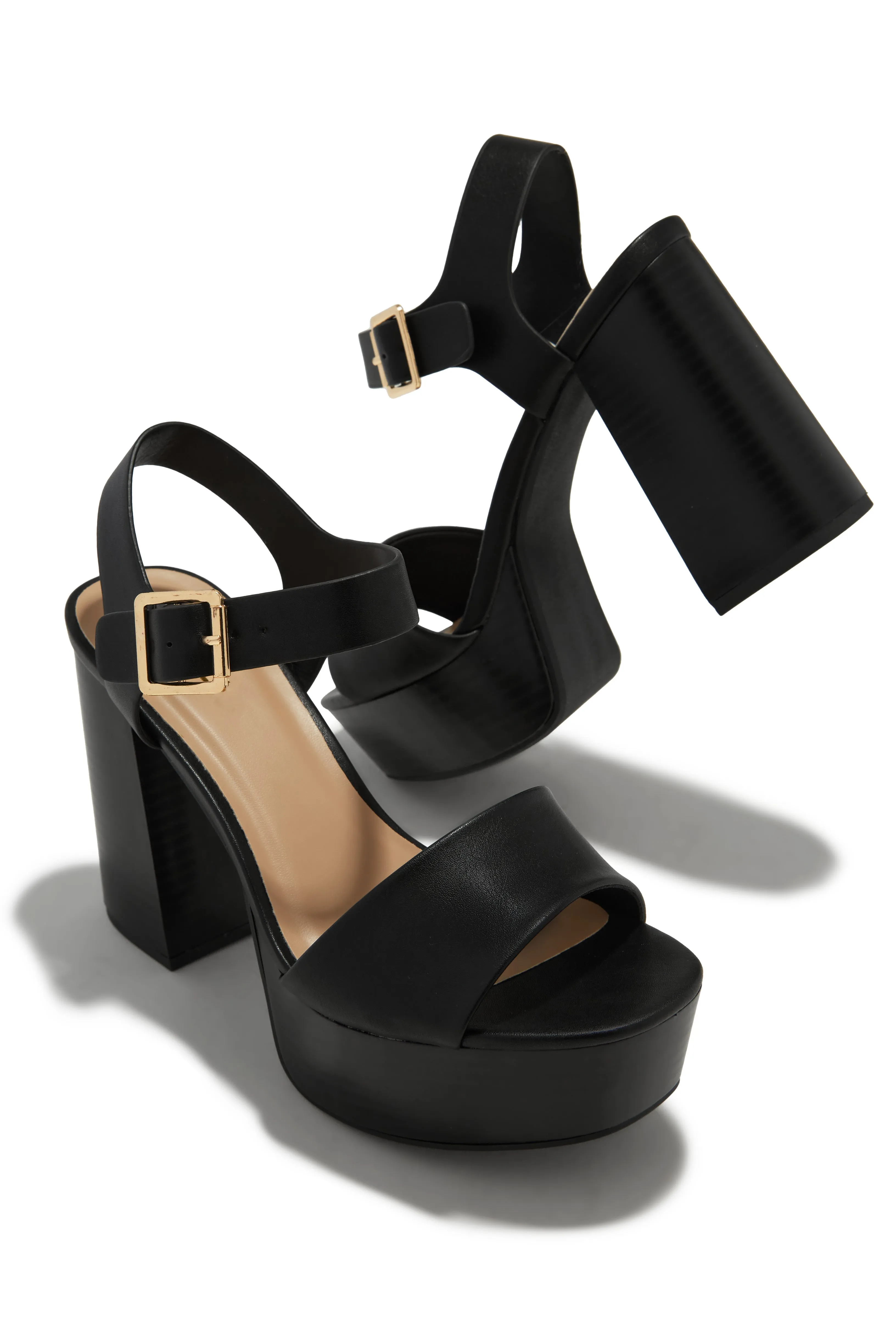 Giani Block Heel Platforms - Black sold by Miss Lola product image thumbnail 2