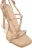 Special Invite Embellished Lace Up High Heels - Nude sold by Miss Lola