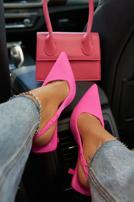 Caria Slingback Pumps - Pink sold by Miss Lola
