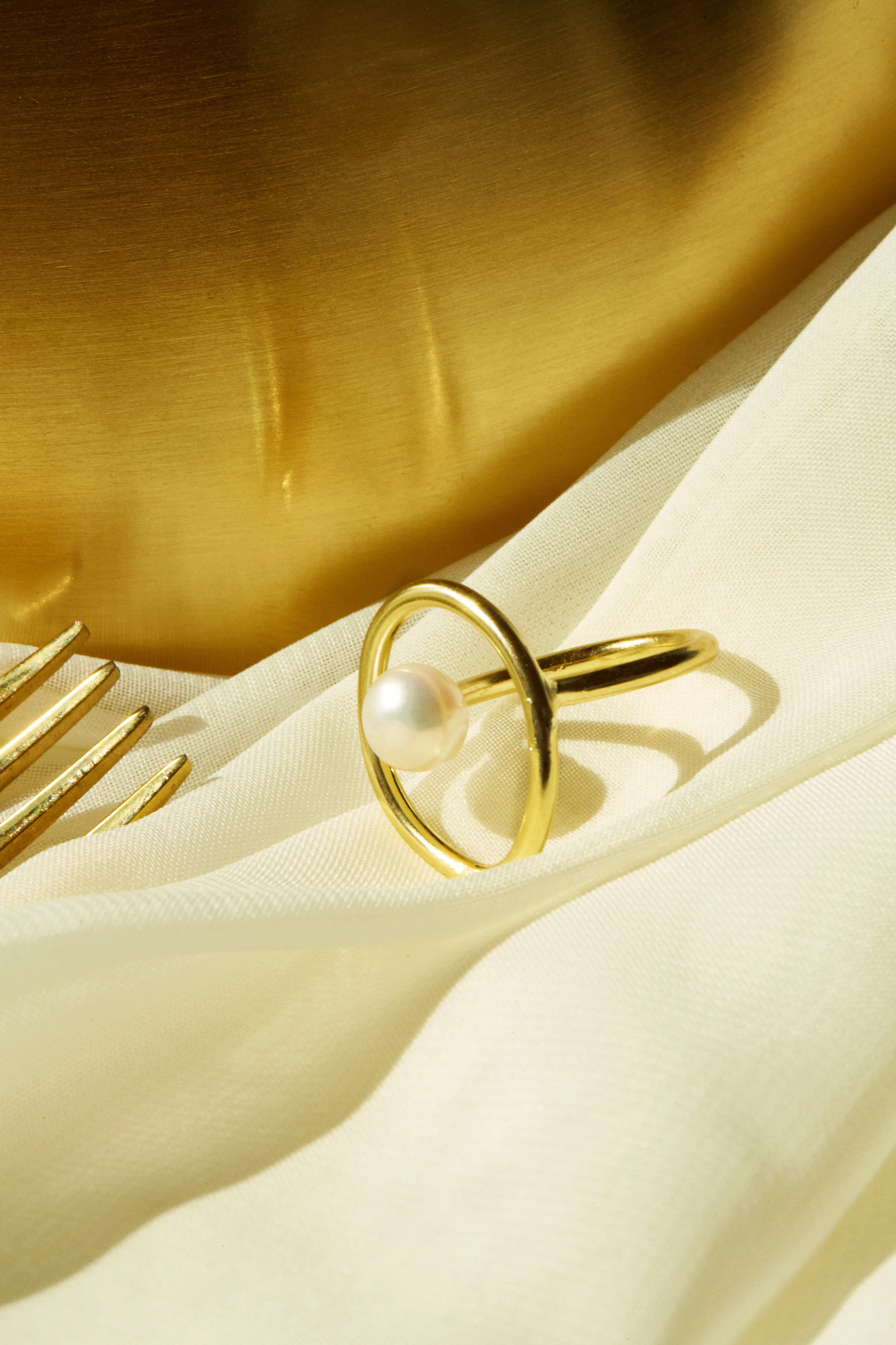 Annise Abstract Circle Ring - Gold sold by Miss Lola product image thumbnail 5