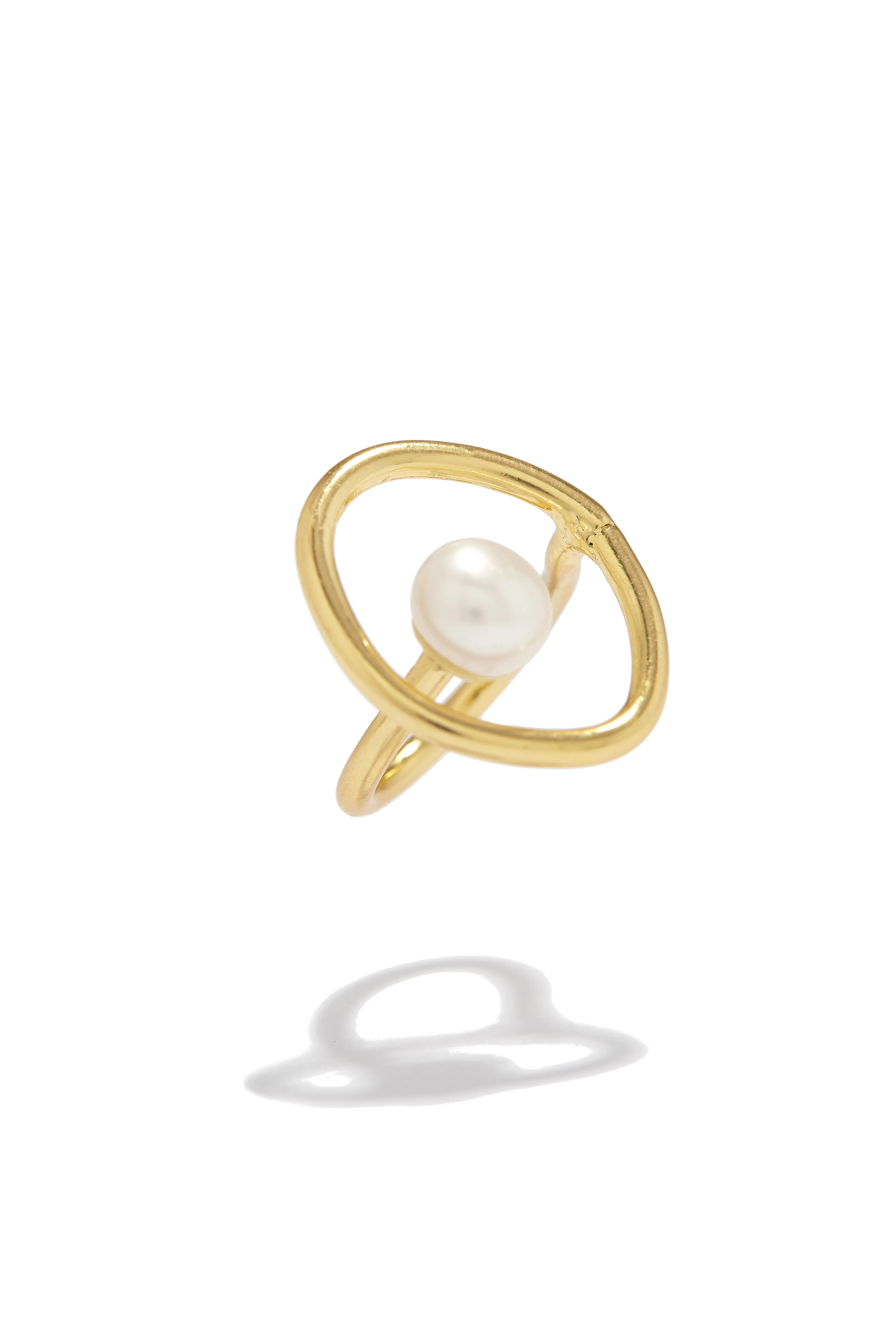 Annise Abstract Circle Ring - Gold sold by Miss Lola