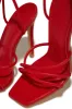 Holly Lace Up Strappy Heels - Red sold by Miss Lola