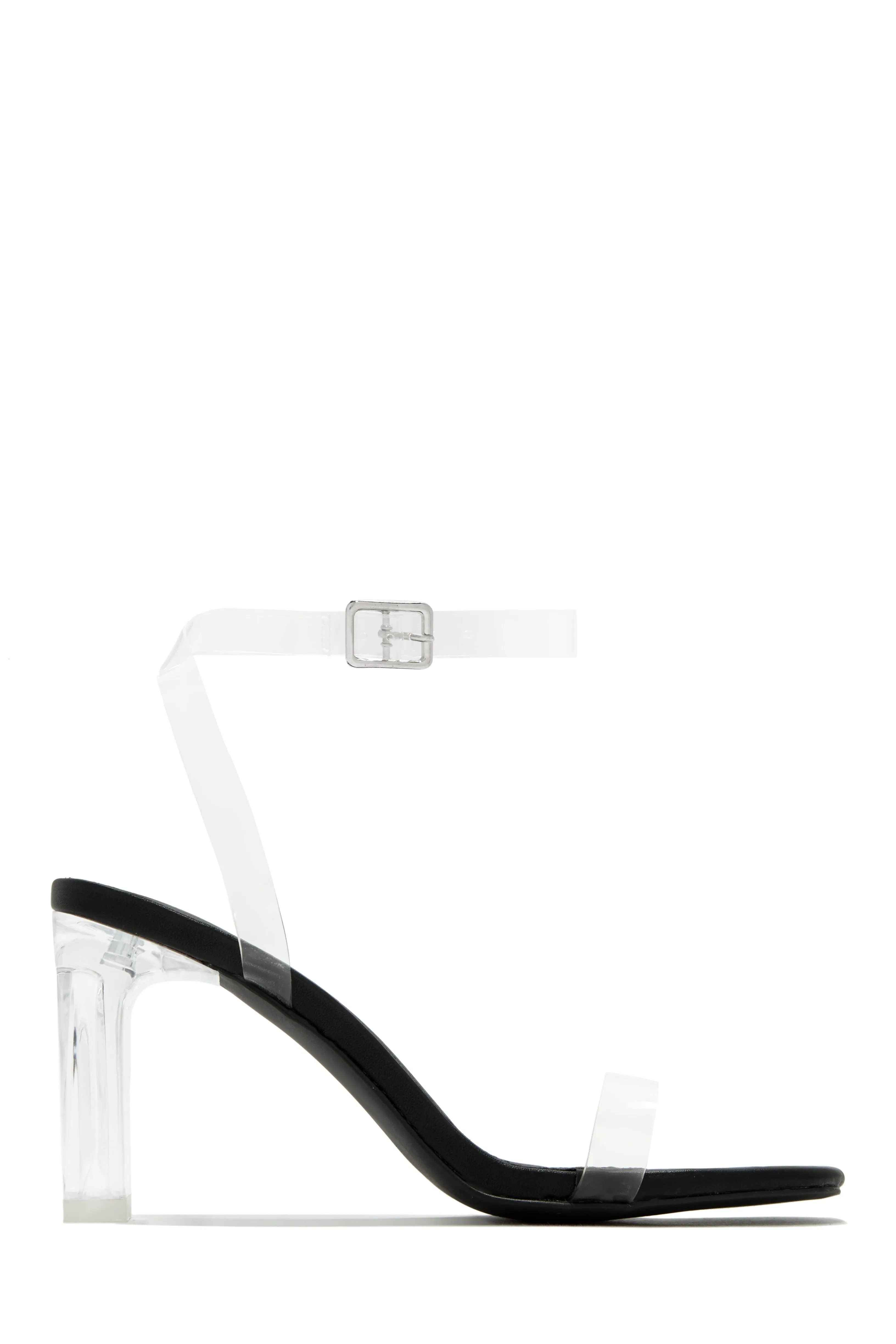 Simply Yours Clear Ankle Strap Heels - Black sold by Miss Lola product image thumbnail 4