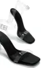 Simply Yours Clear Ankle Strap Heels - Black sold by Miss Lola