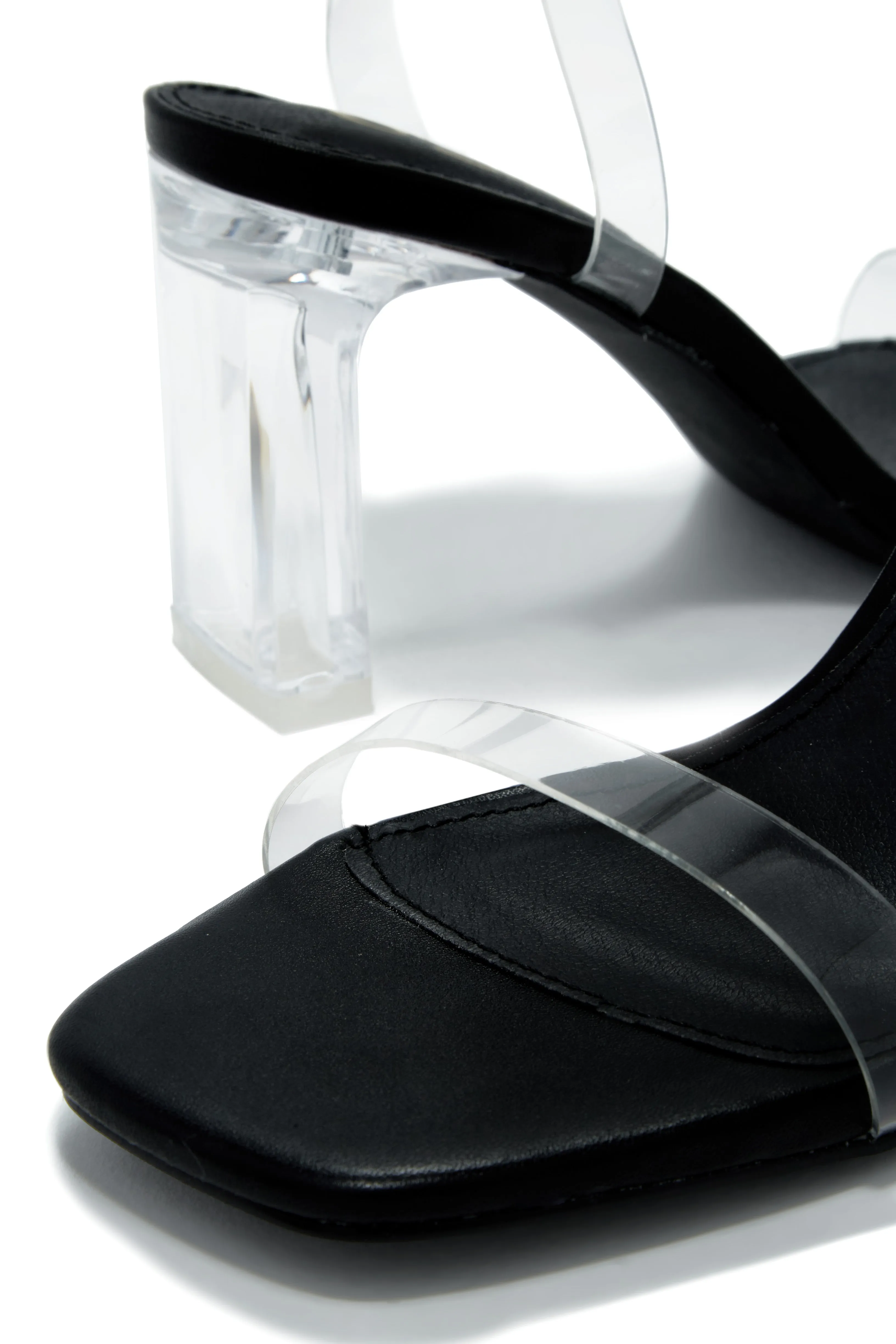 Simply Yours Clear Ankle Strap Heels - Black sold by Miss Lola product image thumbnail 2