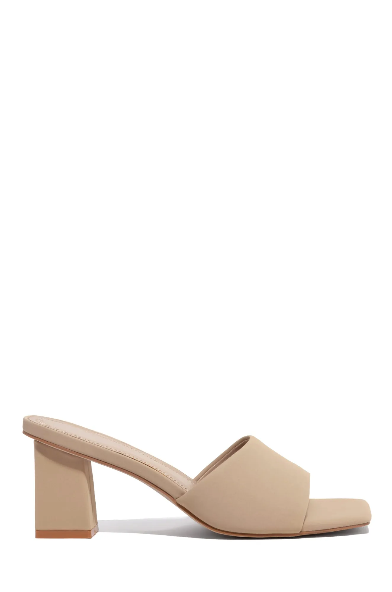 Valentine Block Heel Mules - Nude sold by Miss Lola product image thumbnail 3