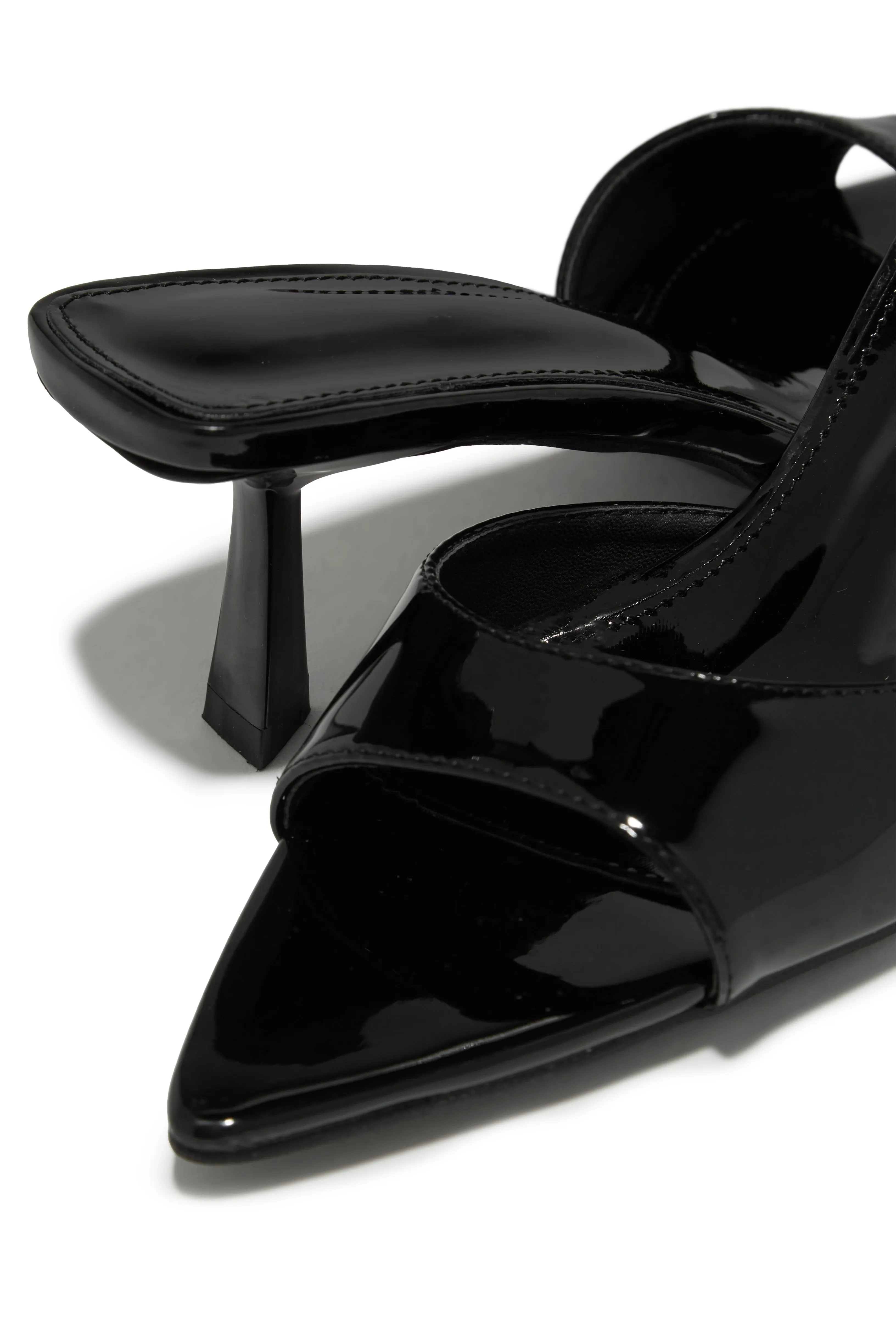 Zarina Mid Heel Mules - Black sold by Miss Lola product image thumbnail 4