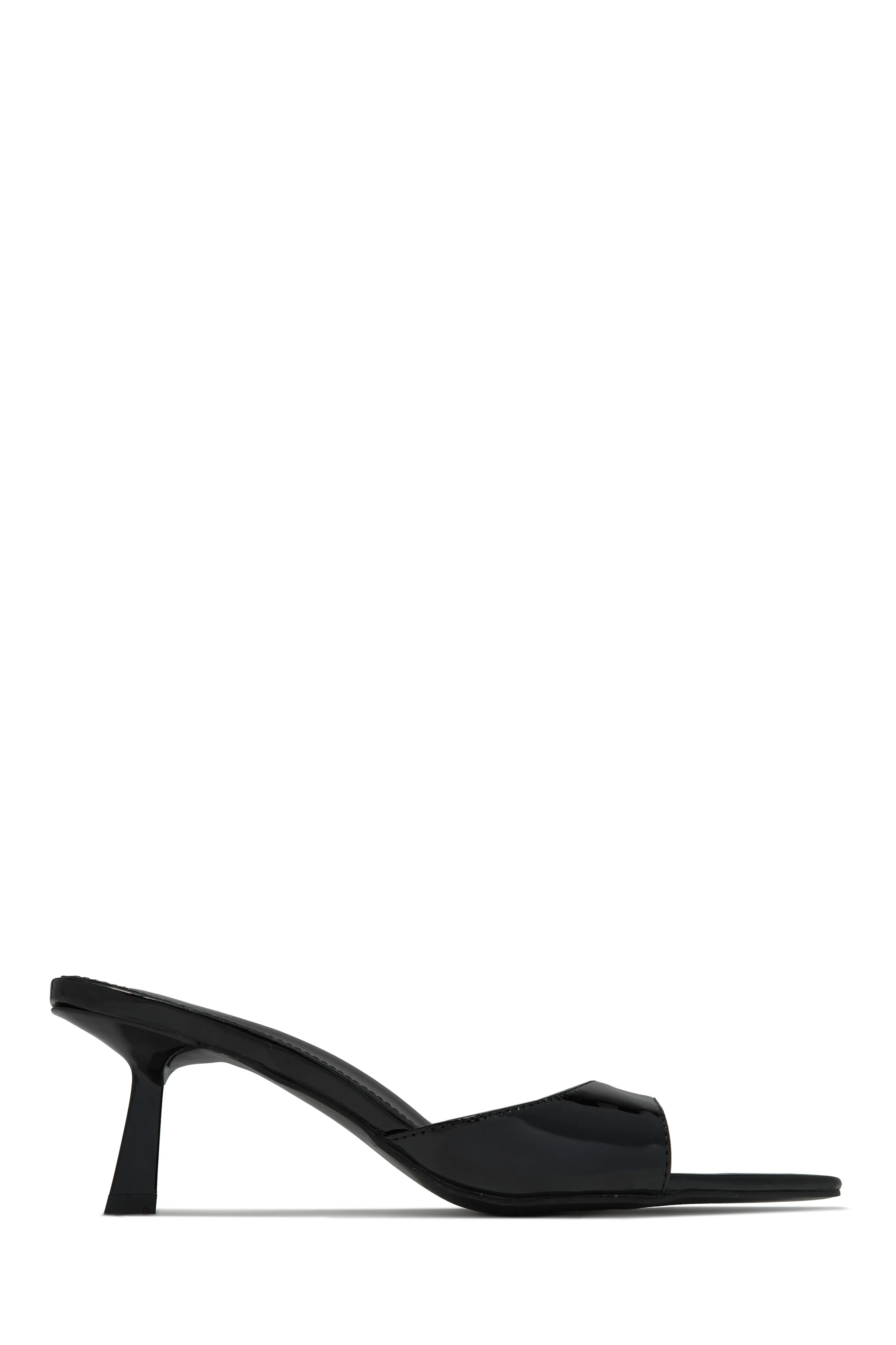 Zarina Mid Heel Mules - Black sold by Miss Lola product image thumbnail 5