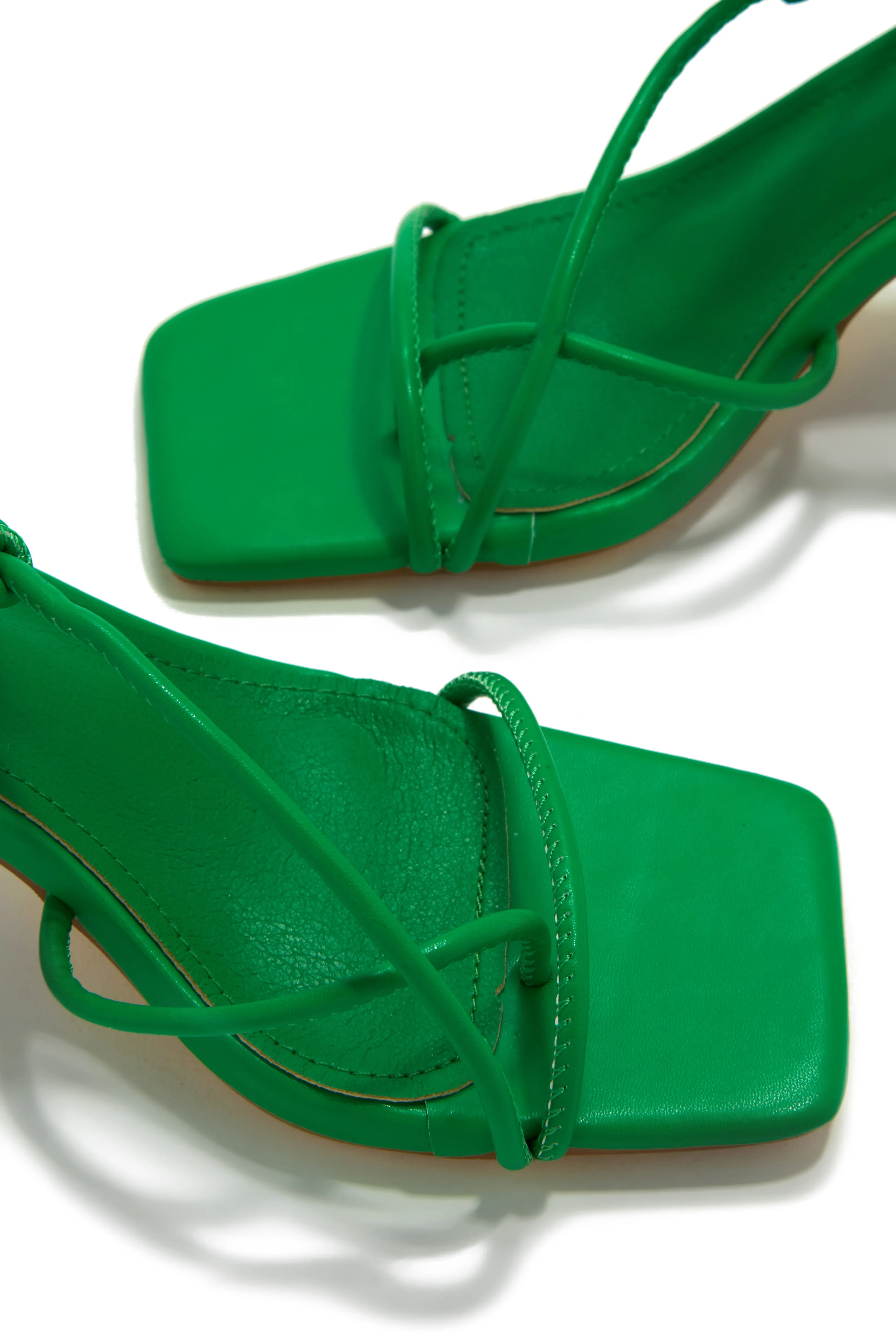 Vacation Memories Block Mid Heels - Green sold by Miss Lola product image thumbnail 4