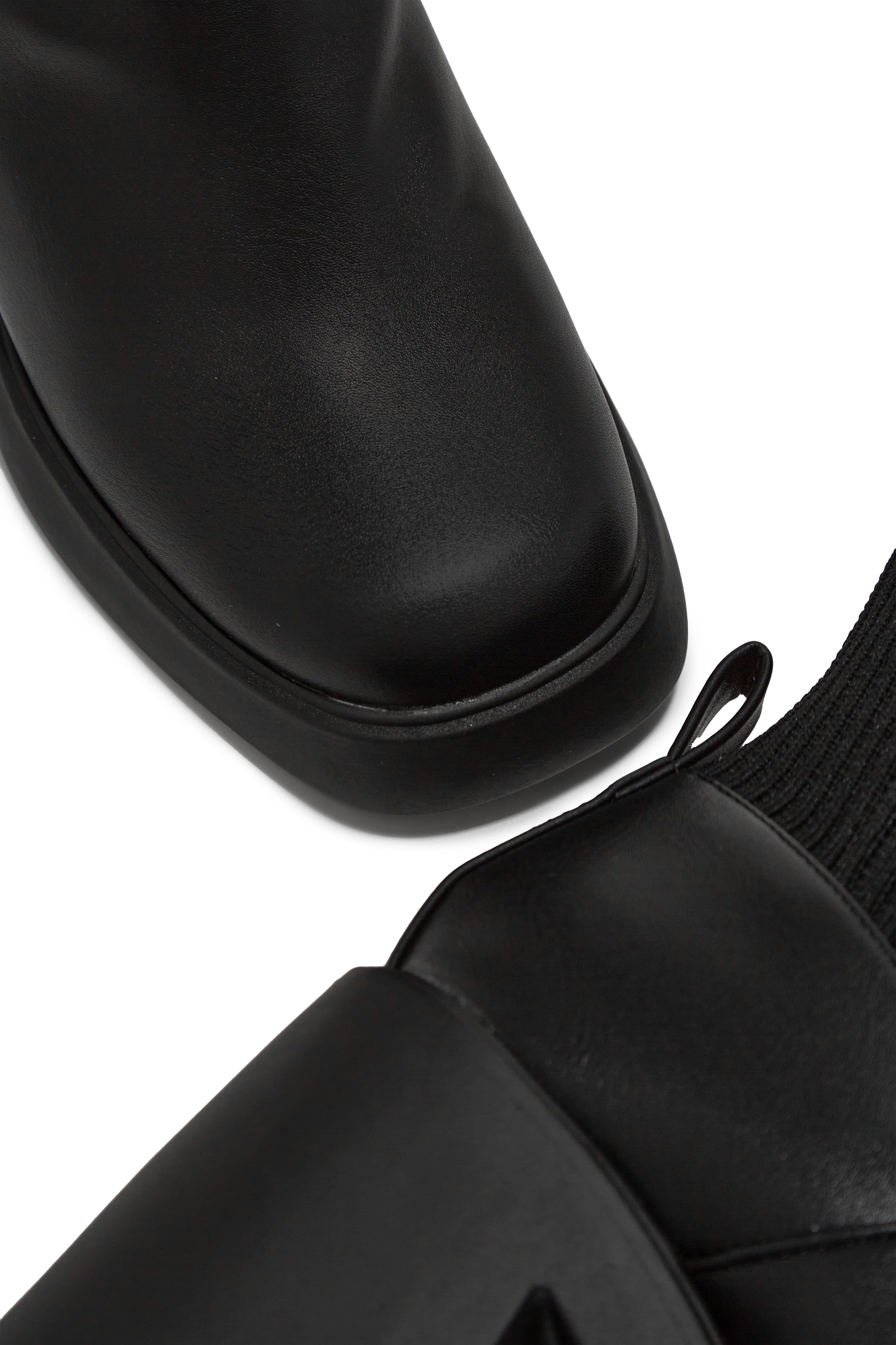 Addie Block Heel Ankle Boots - Black sold by Miss Lola product image thumbnail 4