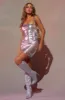 Lana Metallic Strapless Mini Dress - Silver sold by Miss Lola