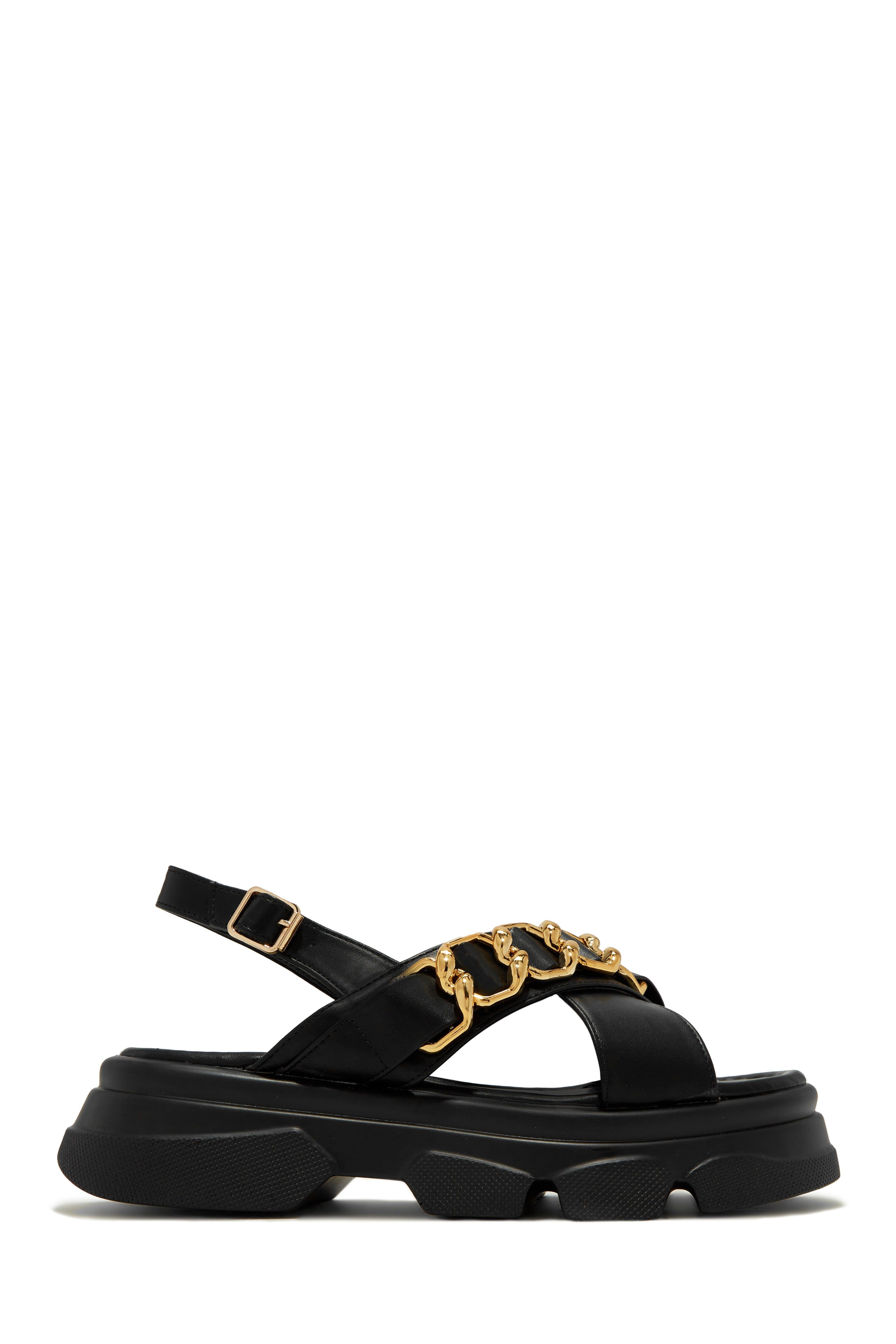 Huxley Chunky Platform Sandals - Black sold by Miss Lola product image thumbnail 3