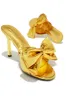 Talkin' Flirty Metallic Mule Heels - Gold sold by Miss Lola