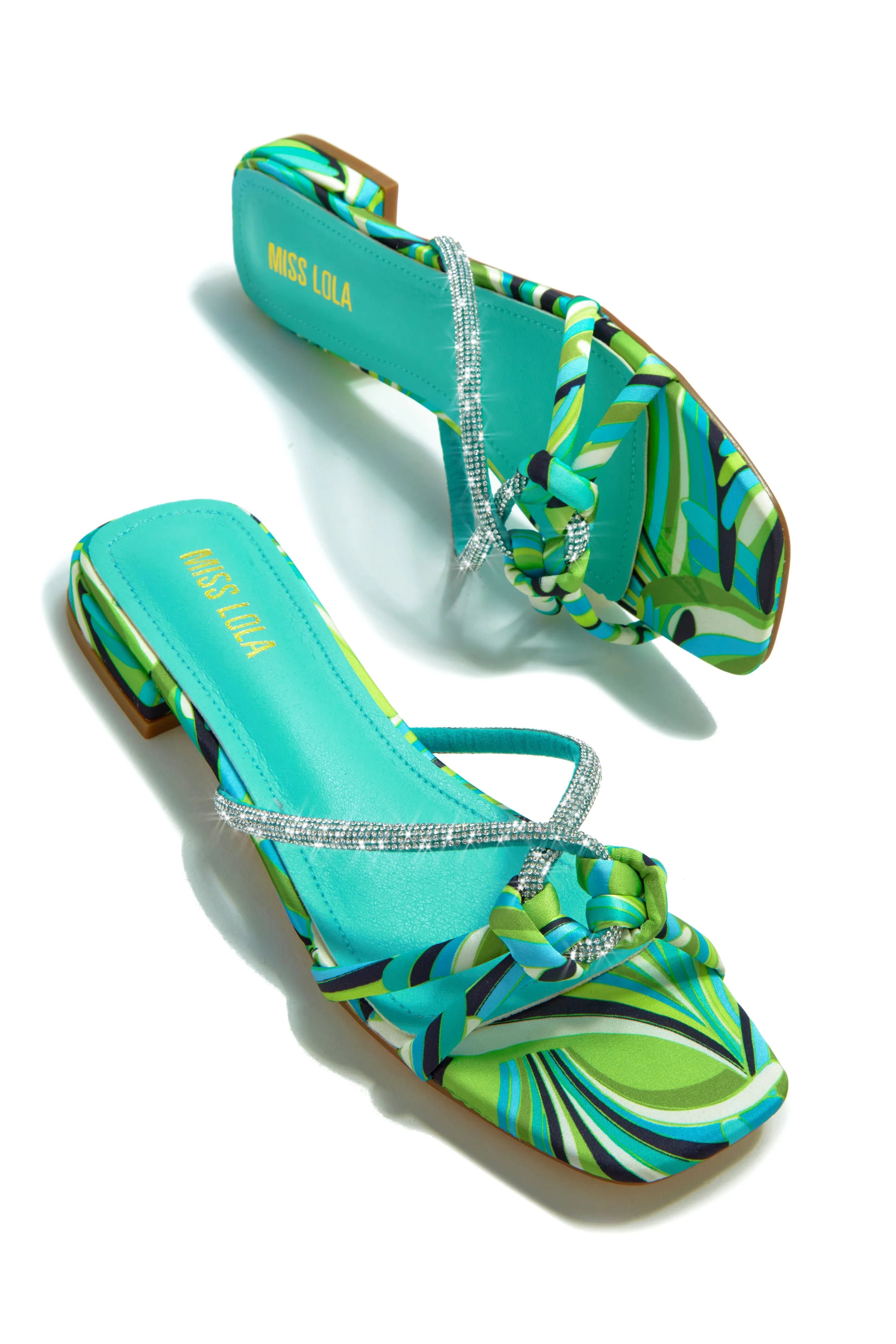 Fantasy Island Embellished Slip On Sandals - Multi sold by Miss Lola product image thumbnail 3