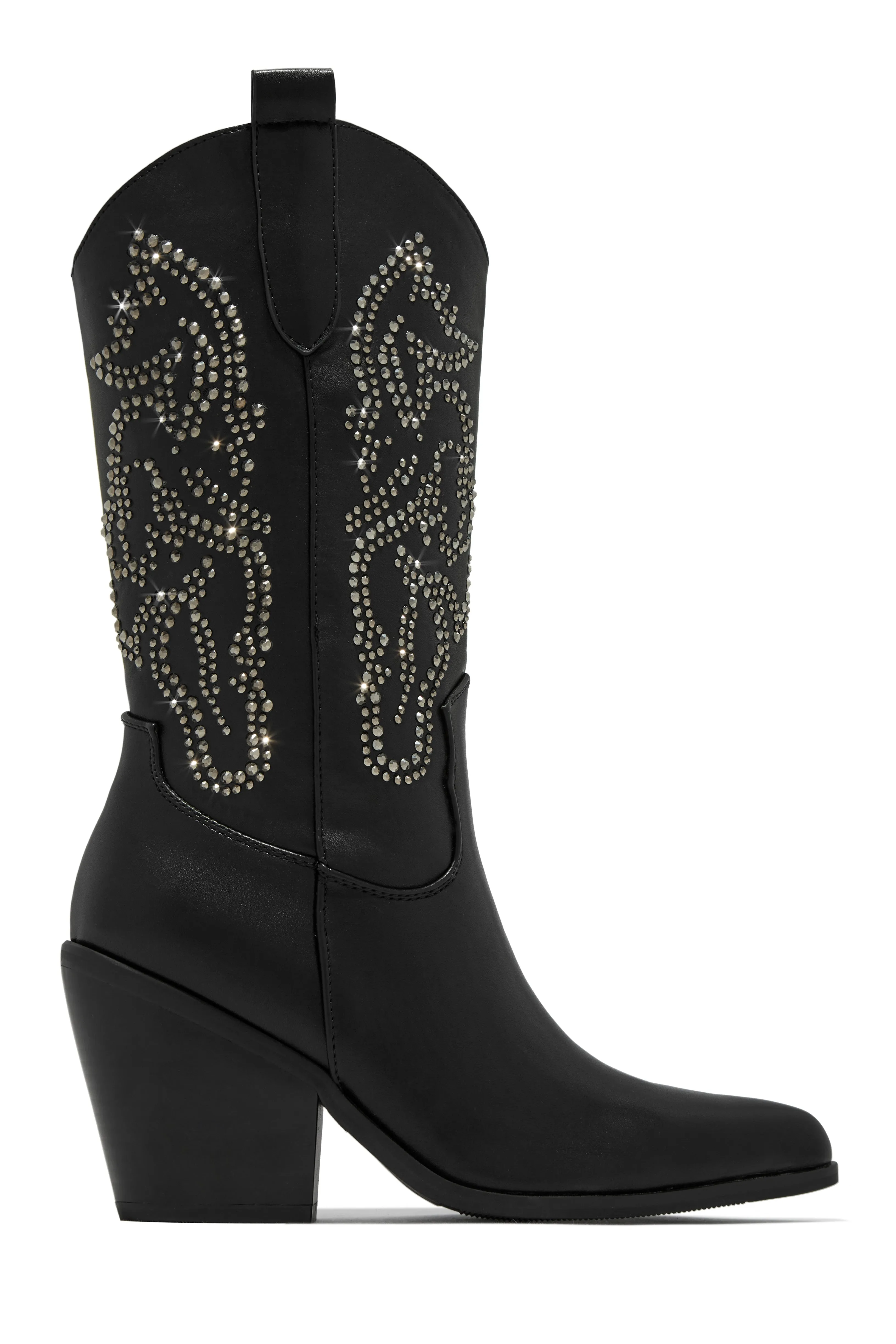 Best In The West Embellished Cowgirl Boots - Taupe sold by Miss Lola product image thumbnail 5