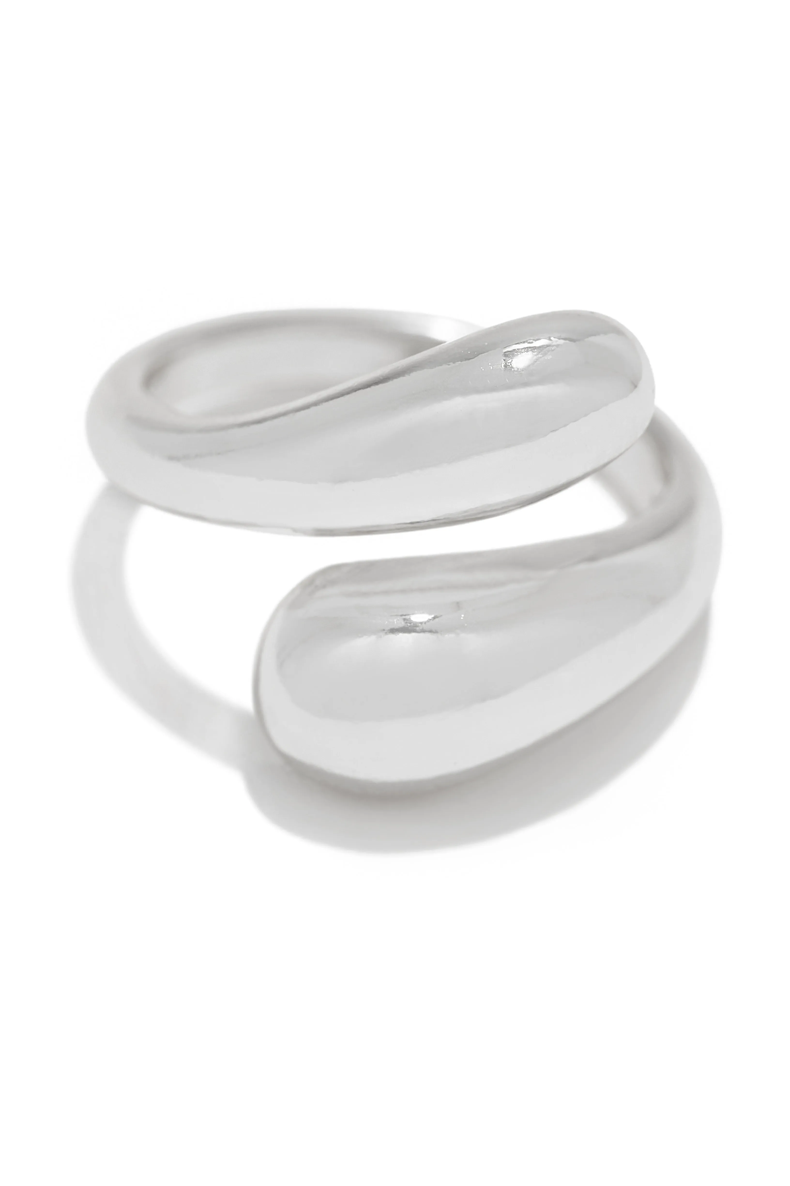 Isra Double Tear Drop Ring - Silver sold by Miss Lola product image thumbnail 3