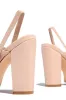 Emerie Slingback Block High Heels - Nude sold by Miss Lola