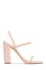 Emerie Slingback Block High Heels - Nude sold by Miss Lola
