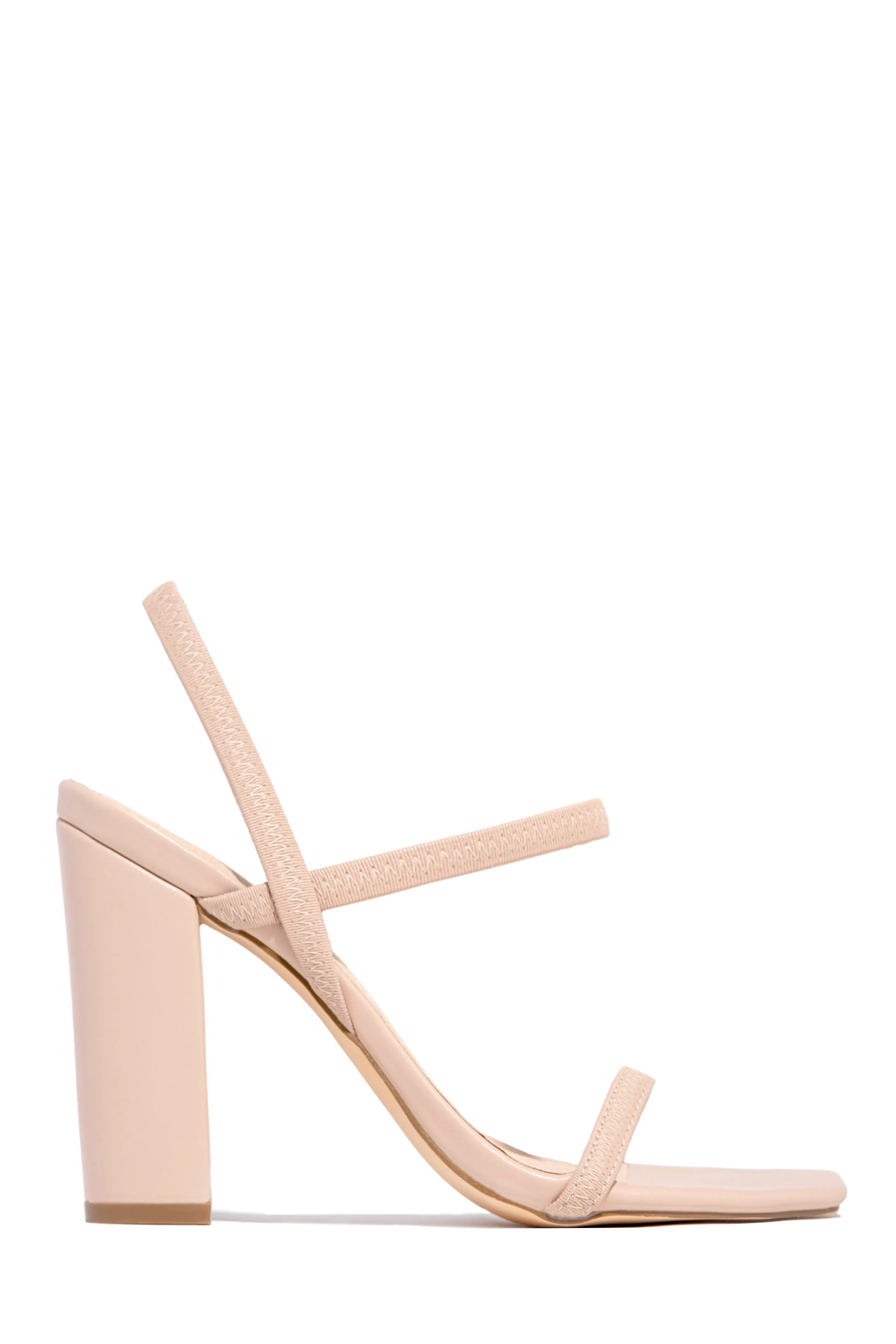 Emerie Slingback Block High Heels - Nude sold by Miss Lola product image thumbnail 5