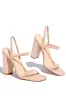 Emerie Slingback Block High Heels - Nude sold by Miss Lola