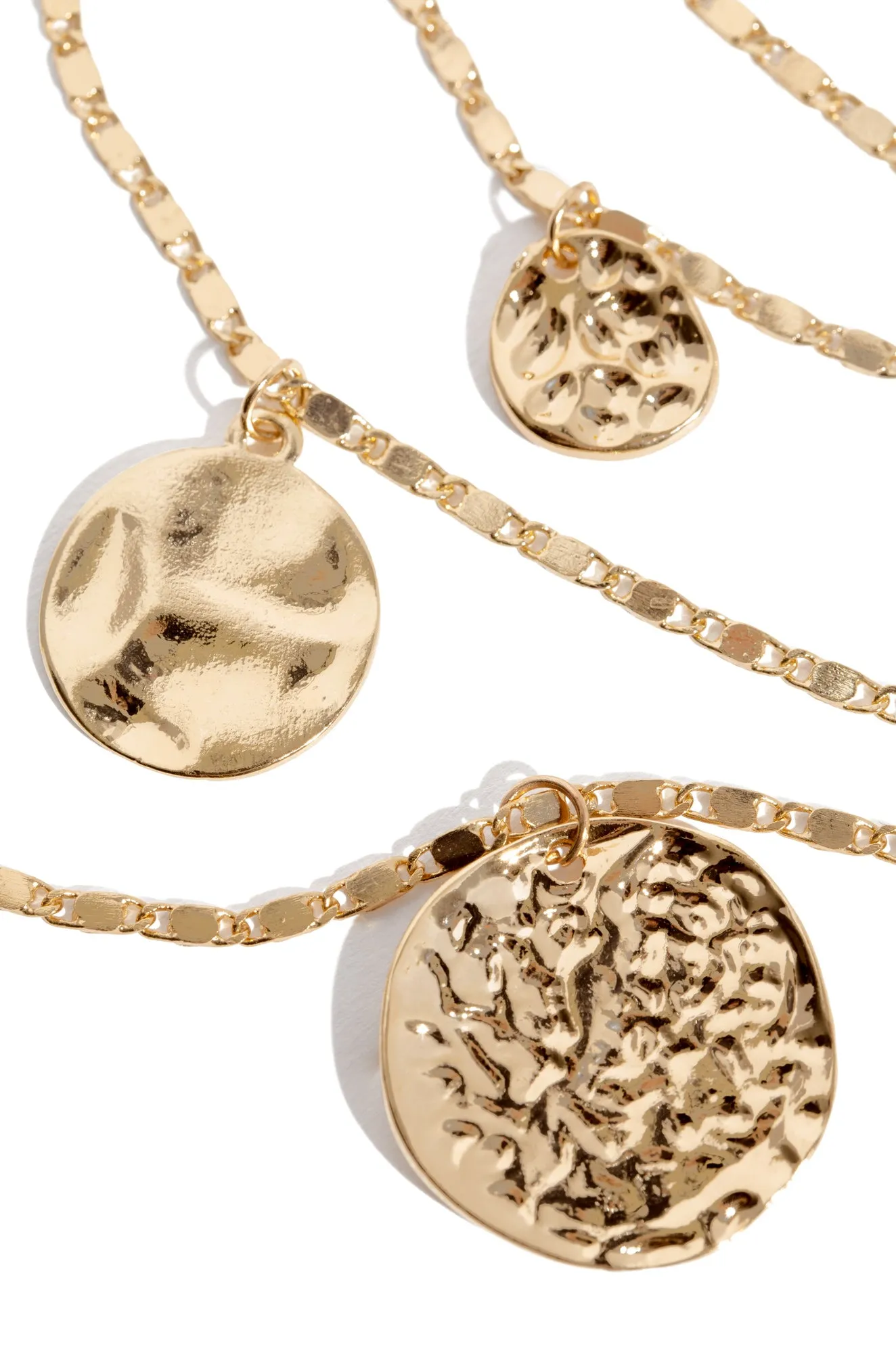 Ezra Layered Pendant Necklace - Gold sold by Miss Lola product image thumbnail 5