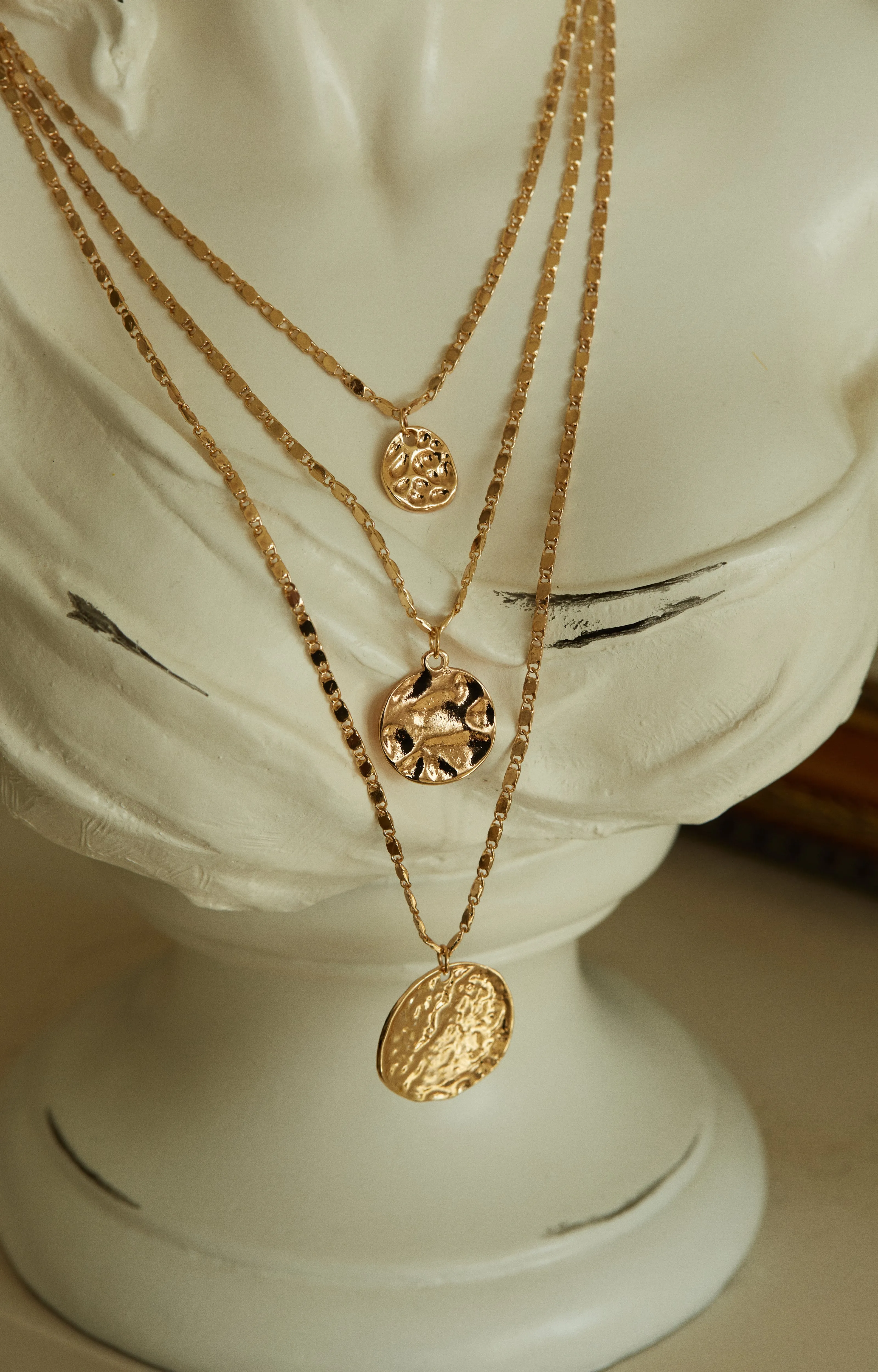 Ezra Layered Pendant Necklace - Gold sold by Miss Lola