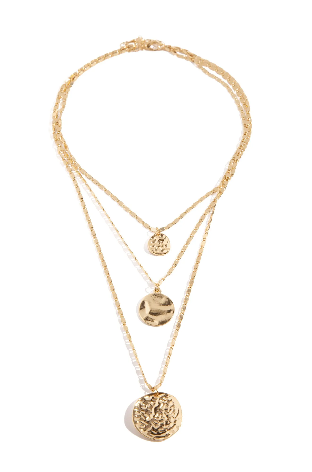 Ezra Layered Pendant Necklace - Gold sold by Miss Lola product image thumbnail 3