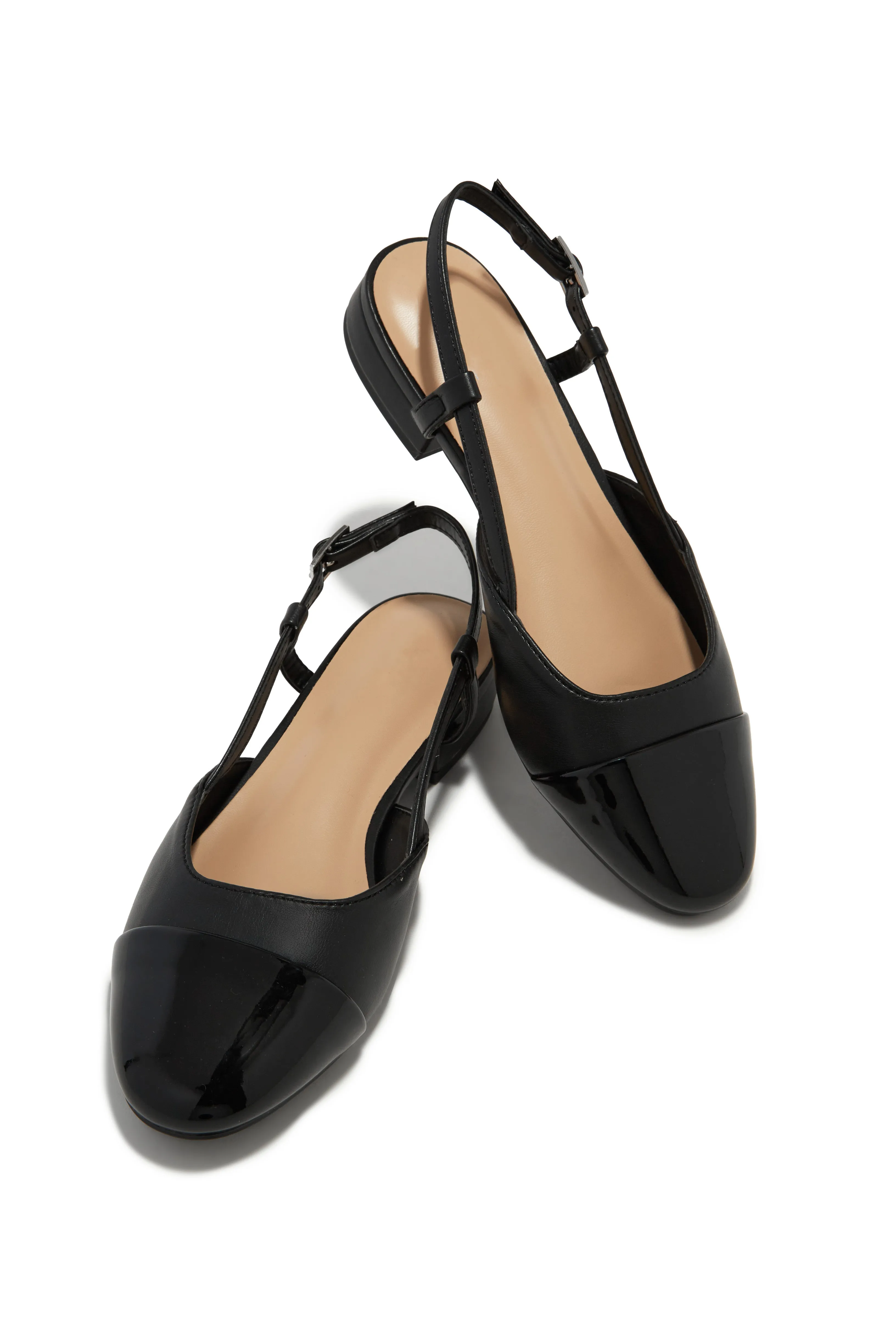 Sarah Slingback Mini Heel Flats - Black sold by Miss Lola product image thumbnail 3