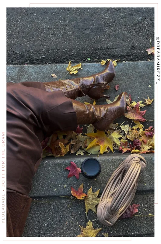 Sarai Knee High Heel Boots - Brown sold by Miss Lola