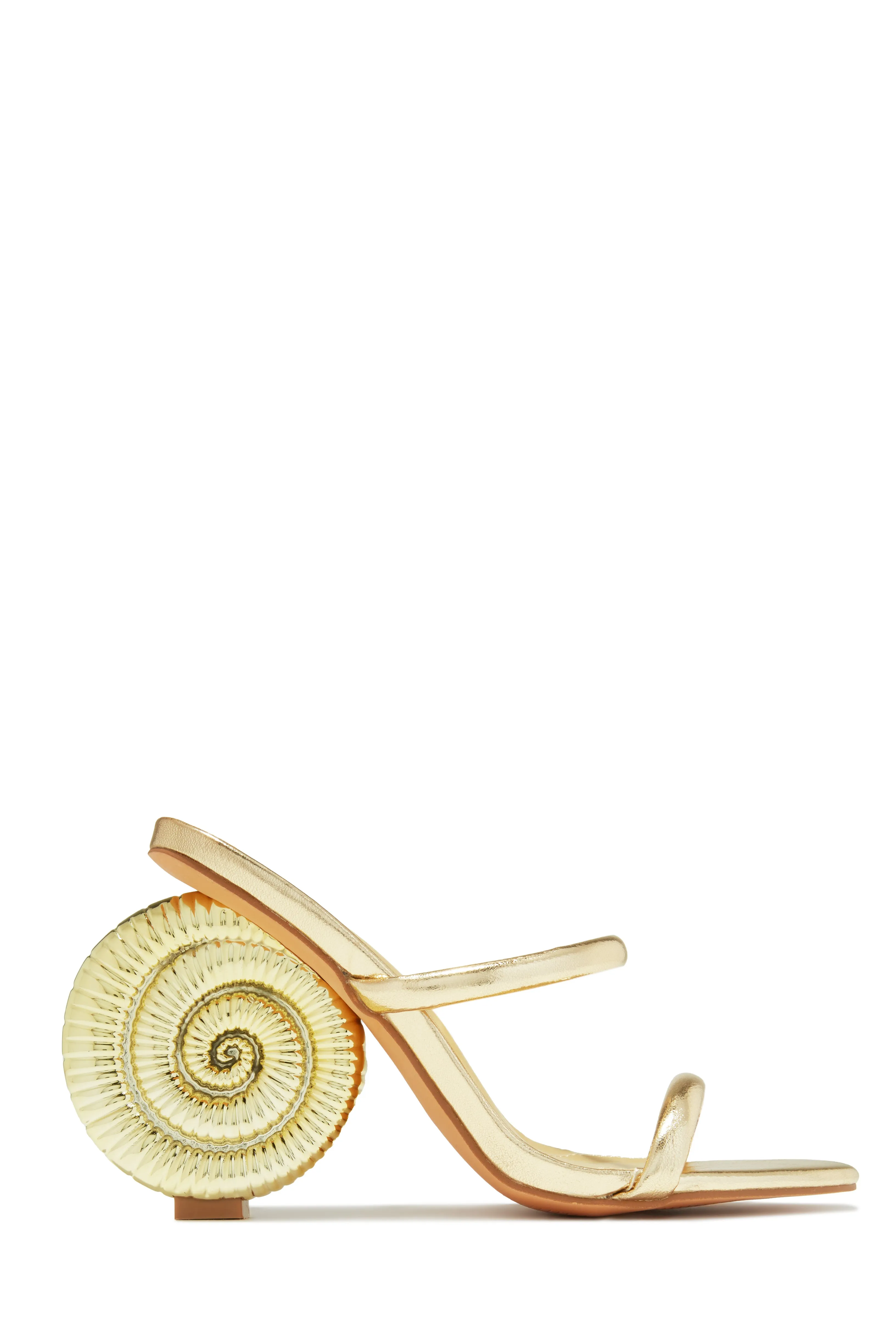 Sunset Waves Sea Shell Mule Heels - Gold sold by Miss Lola product image thumbnail 3
