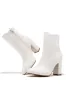 Fall Classic Block Heel Ankle Boots - White sold by Miss Lola