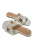 Weekend Ready Embellished Slip On Sandals - Silver sold by Miss Lola