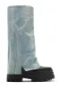 She's The Star Denim Chunky Platform Boots - Denim sold by Miss Lola