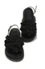 Florence Flower Chunky Sandals - Black sold by Miss Lola