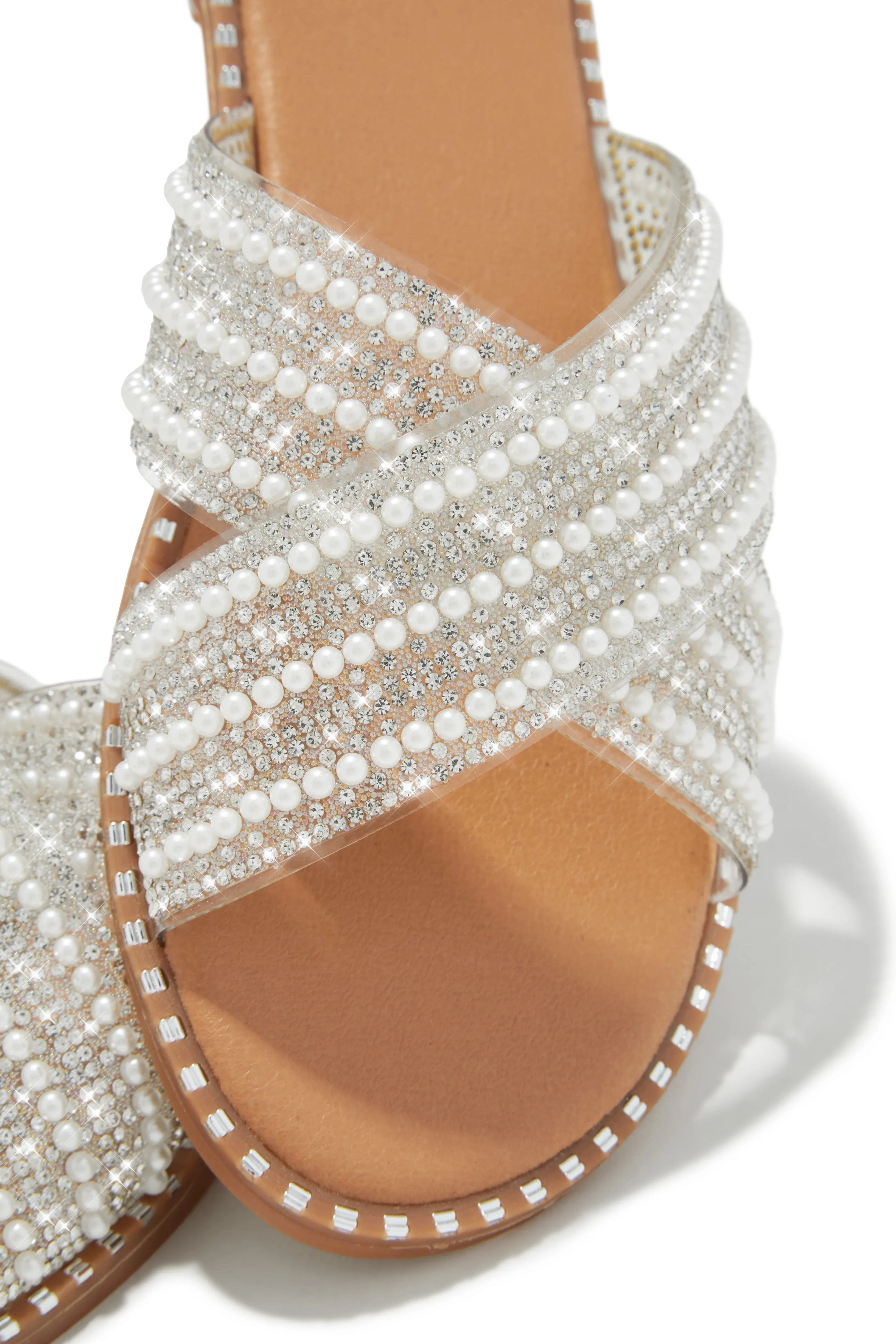Fun Weekend Embellished Slip On Sandals - Nude sold by Miss Lola product image thumbnail 2