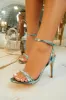 First Date Ankle Strap High Heels - Blue sold by Miss Lola
