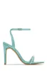 First Date Ankle Strap High Heels - Blue sold by Miss Lola