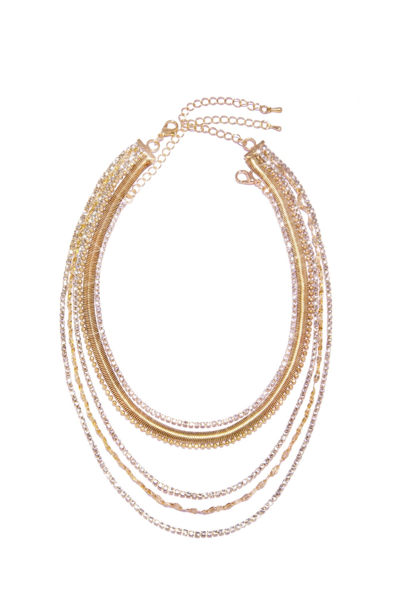 Zella Two Piece Necklace Set - Gold sold by Miss Lola