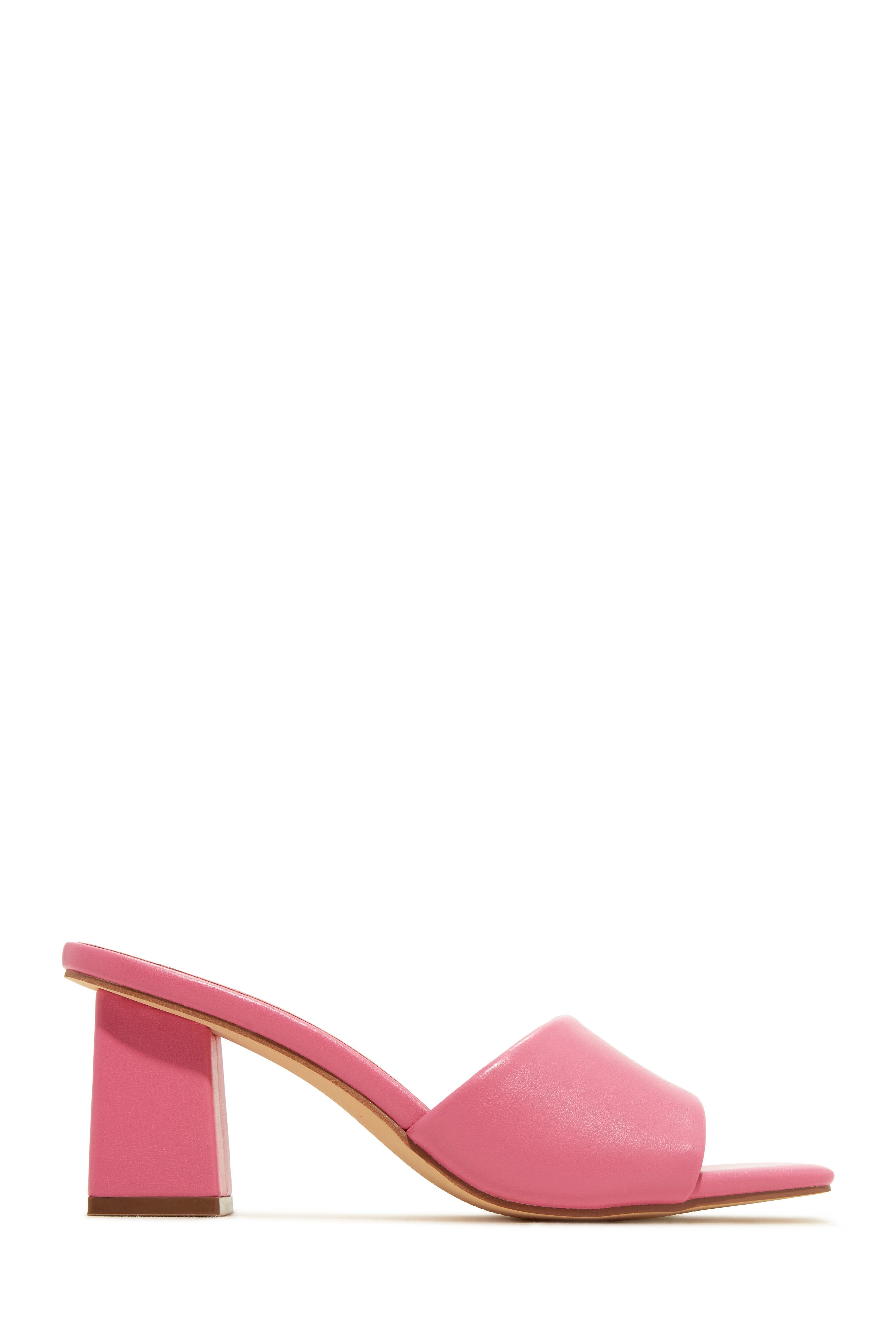 Valentine Block Heel Mules - Pink sold by Miss Lola product image thumbnail 3