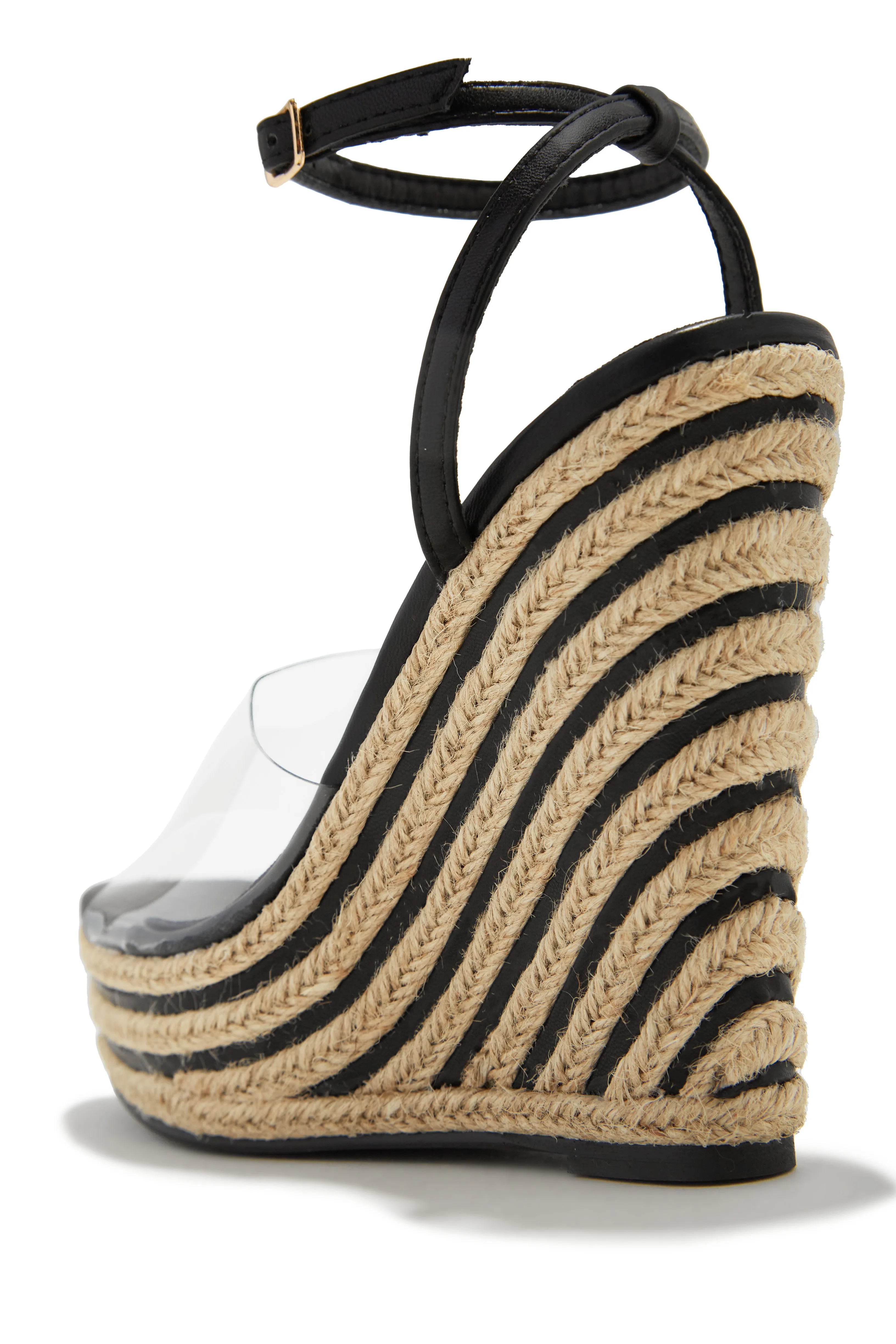 Summer Uniform Platform Espadrille Wedges - Black sold by Miss Lola product image thumbnail 5