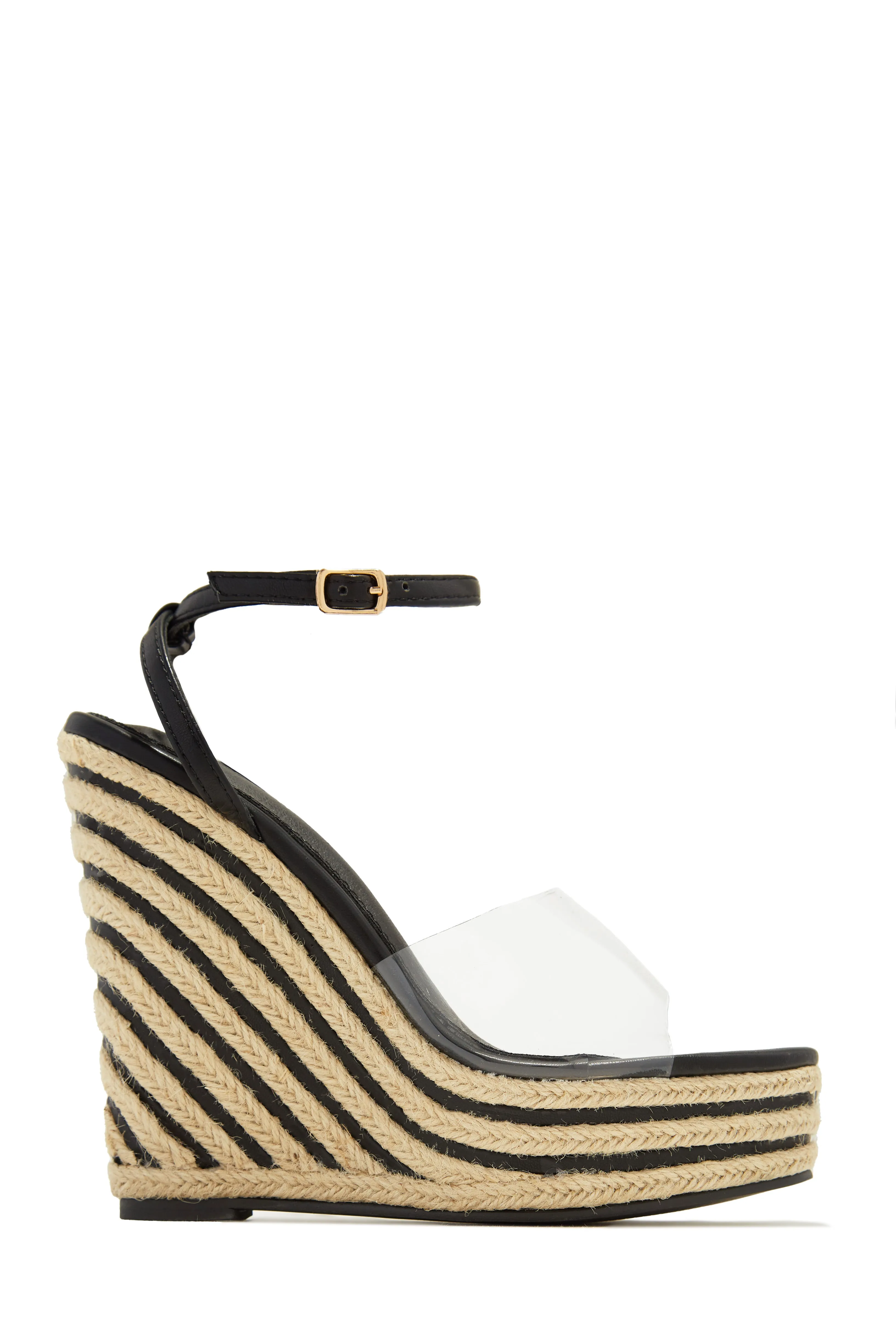Summer Uniform Platform Espadrille Wedges - Black sold by Miss Lola product image thumbnail 3