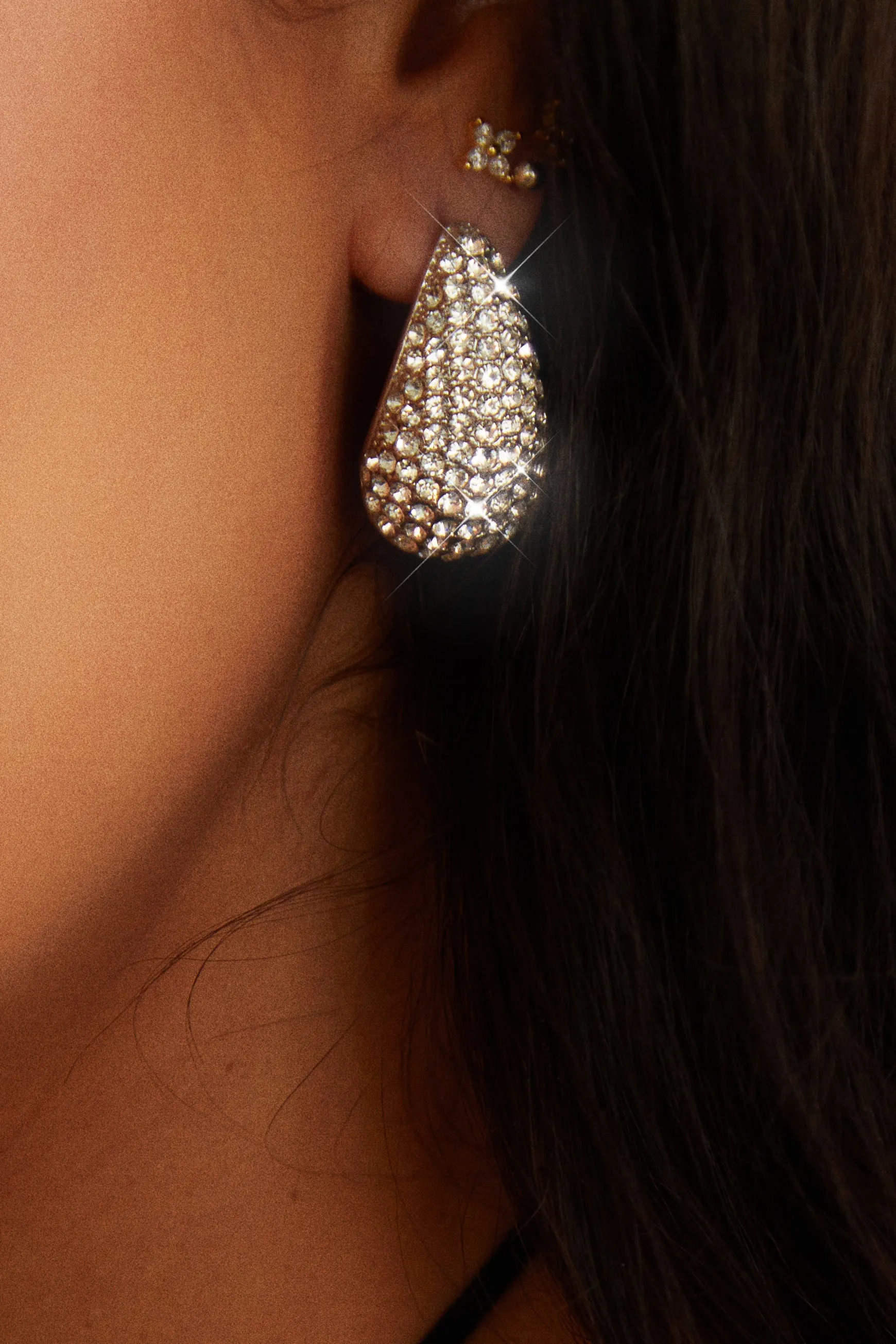 Amalia Embellished Earring - Silver sold by Miss Lola