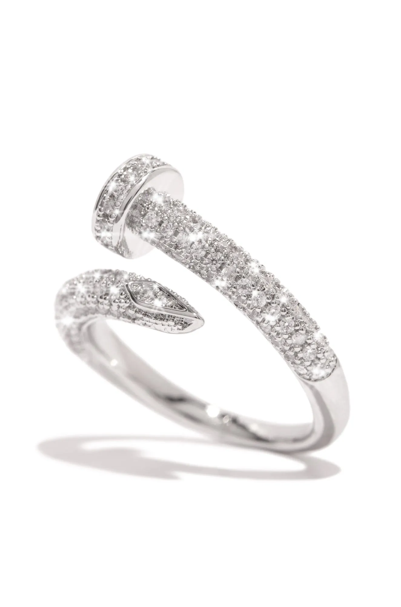 Dream Girl Embellished Nail Ring - Silver sold by Miss Lola product image thumbnail 3