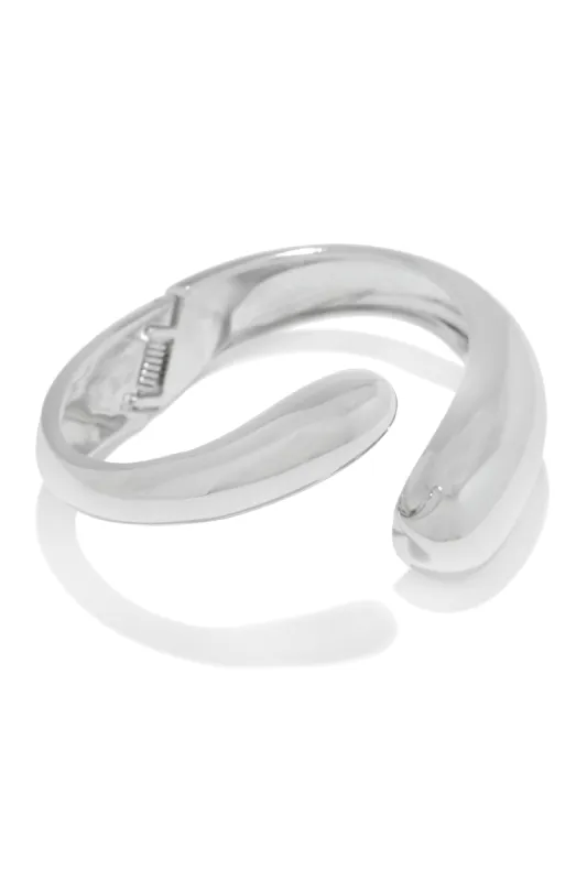 Aleah Statement Wrap Bangle - Silver sold by Miss Lola