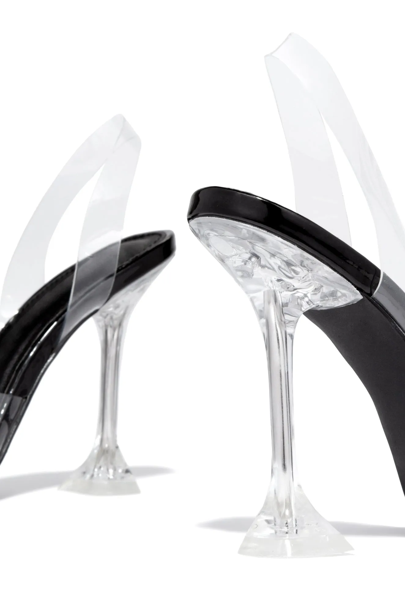 Luxe Affair Embellished Clear Pointed Toe Pumps - Black sold by Miss Lola product image thumbnail 3