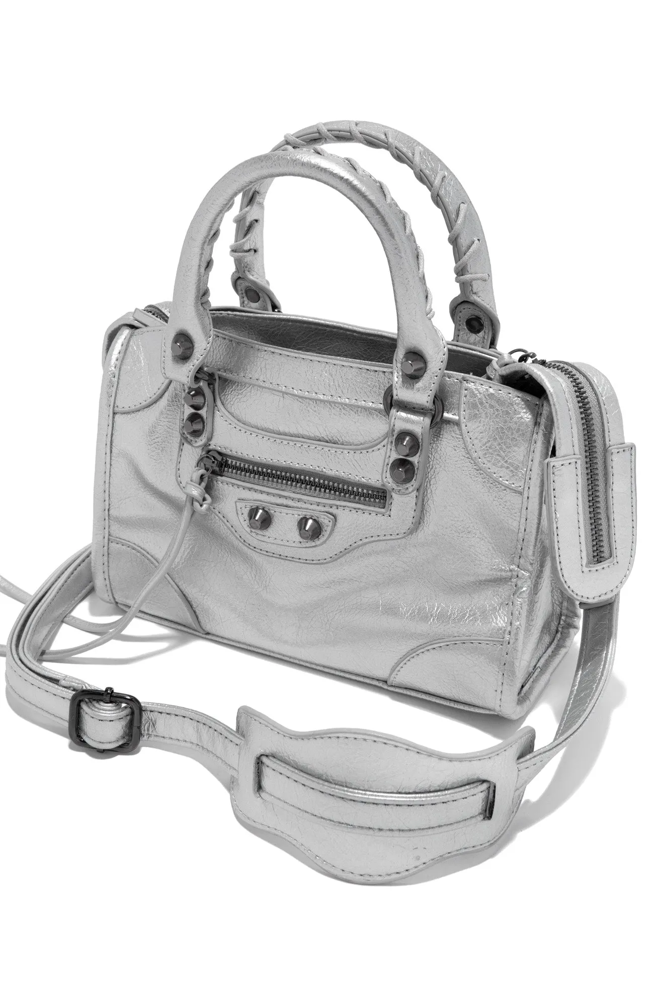 Natalie Crossbody Shoulder Bag - Silver sold by Miss Lola product image thumbnail 4