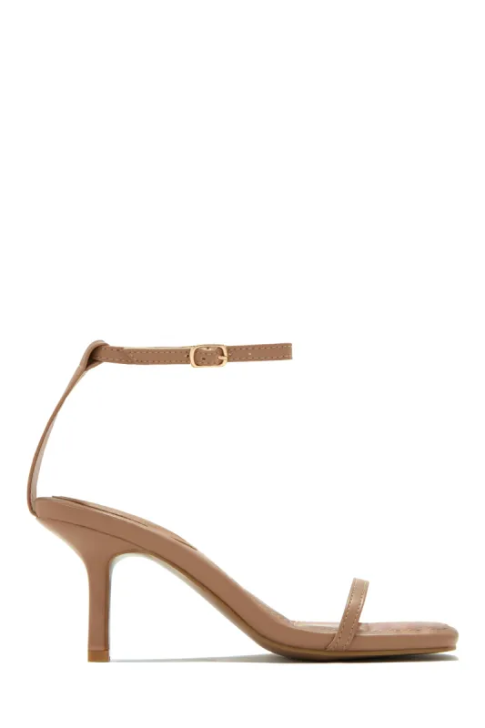 Iyla Single Sole Mid Heels - Nude sold by Miss Lola